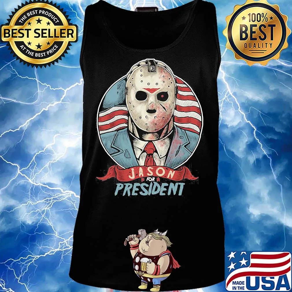 Halloween michael myers jason for president american flag independence day s Tank top