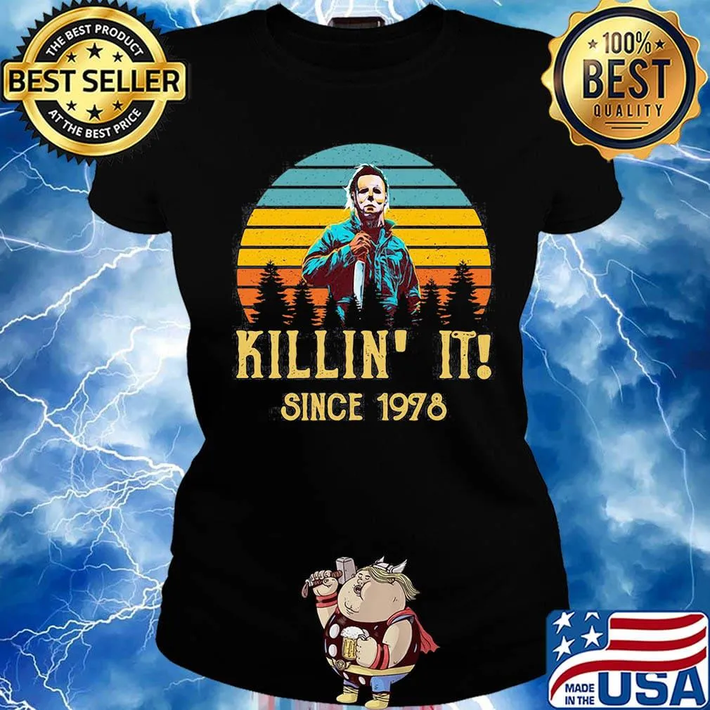 Halloween michael myers killin it since 1978 vintage retro s Ladies tee