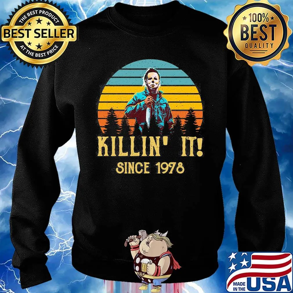 Halloween michael myers killin it since 1978 vintage retro s Sweater