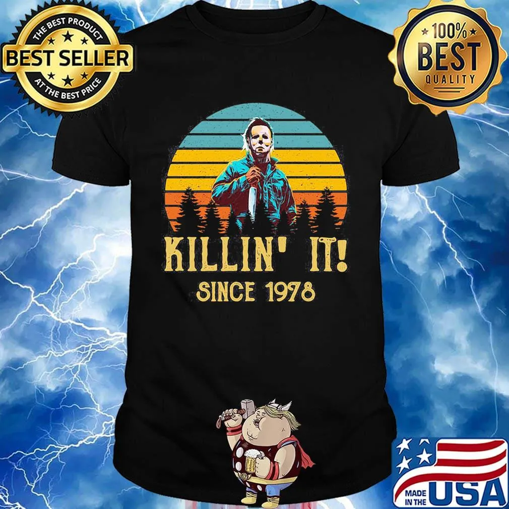 Halloween michael myers killin it since 1978 vintage retro shirt