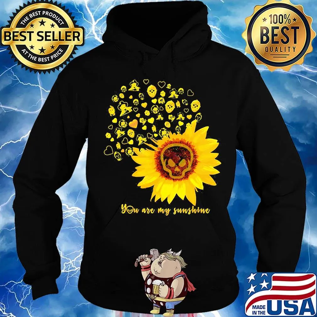 Halloween michael myers sunflower skull you are my sunshine hearts s Hoodie