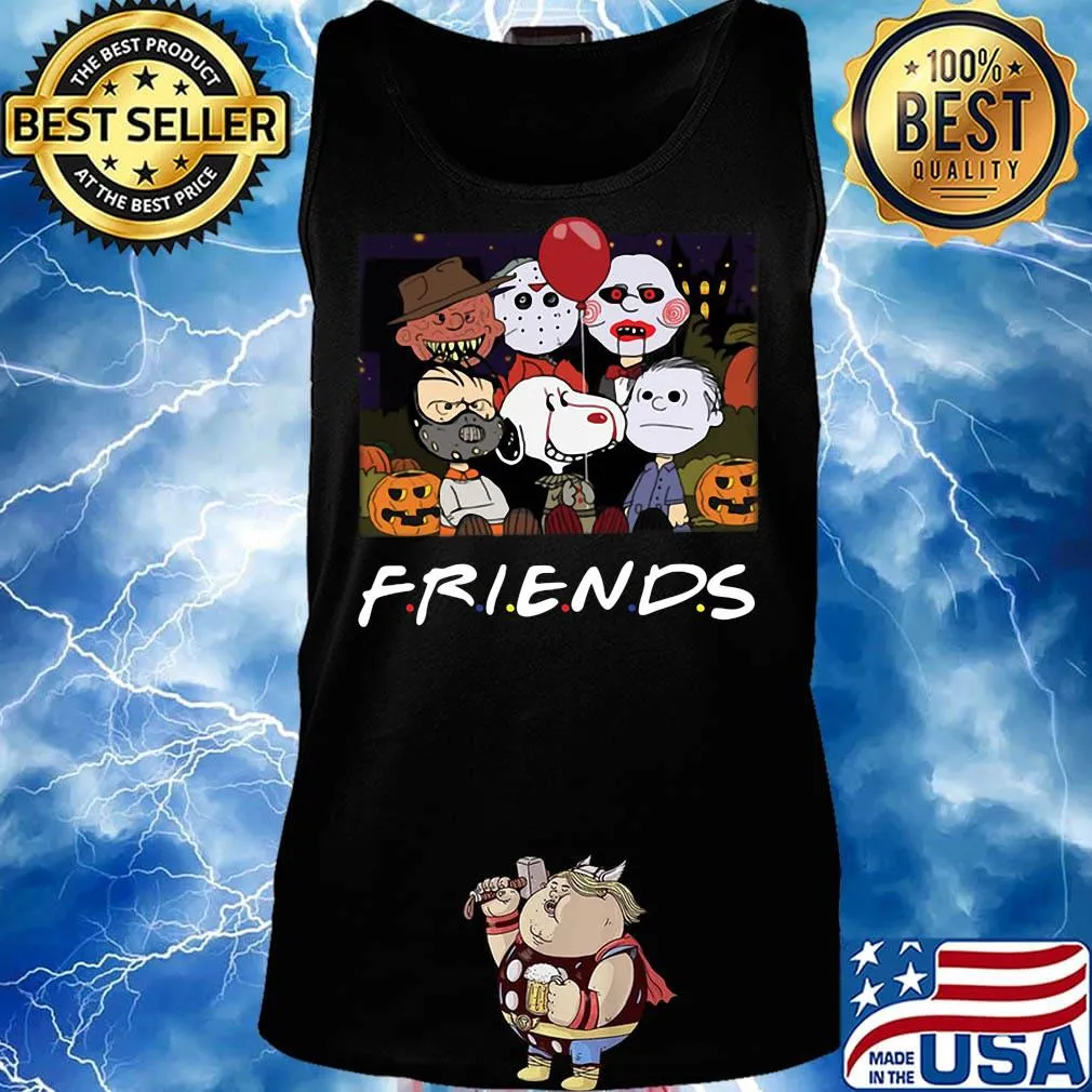 Halloween the peanuts horror characters friends s Tank top