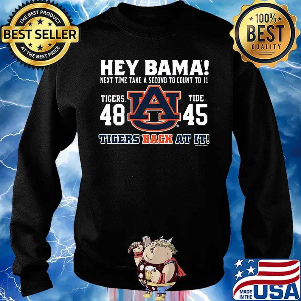 Hey bama next time take a second to count to it tigers back at it s Sweater