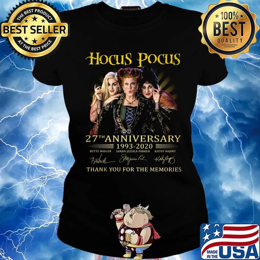 Hocus pocus 27th anniversary 1993 2020 thank you for the memories signatures s Ladies tee