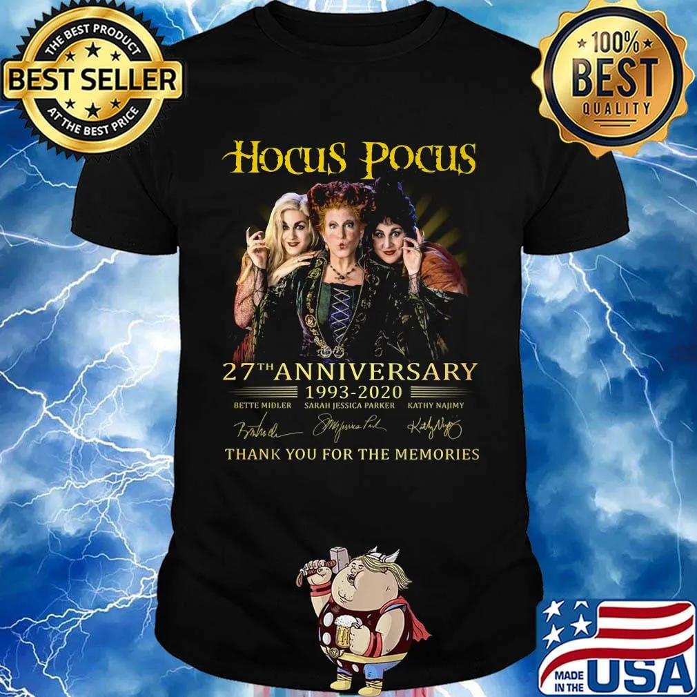 Hocus pocus 27th anniversary 1993 2020 thank you for the memories signatures shirt