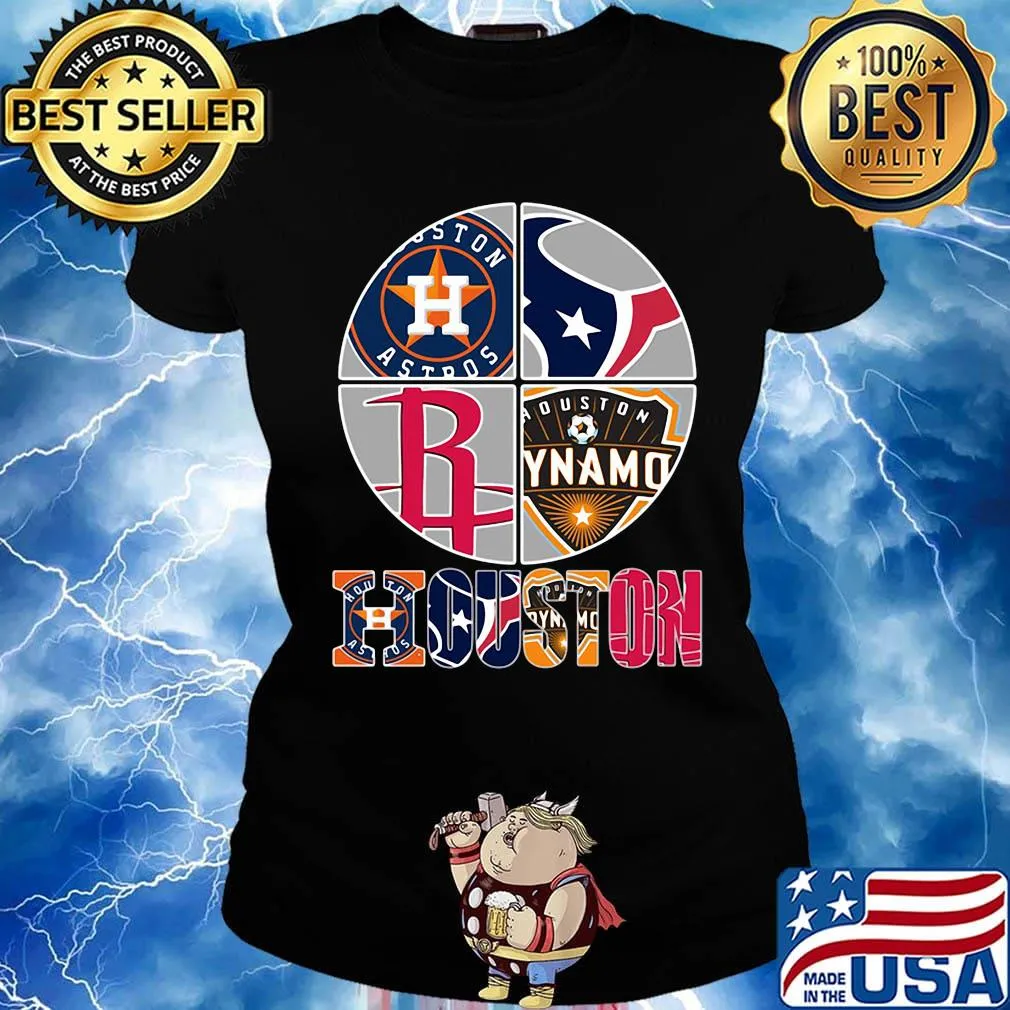 Houston astros texans rockets dynamo logo s Ladies tee