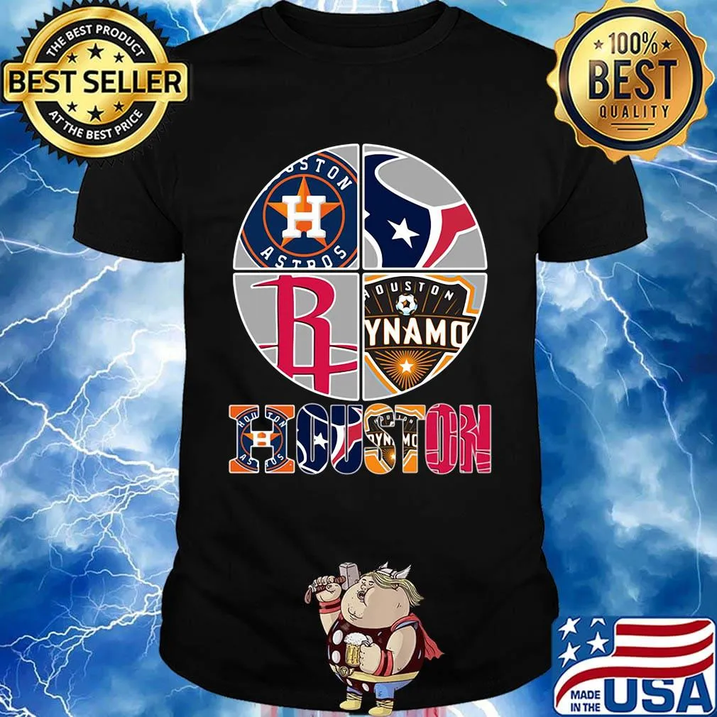 Houston astros texans rockets dynamo logo shirt