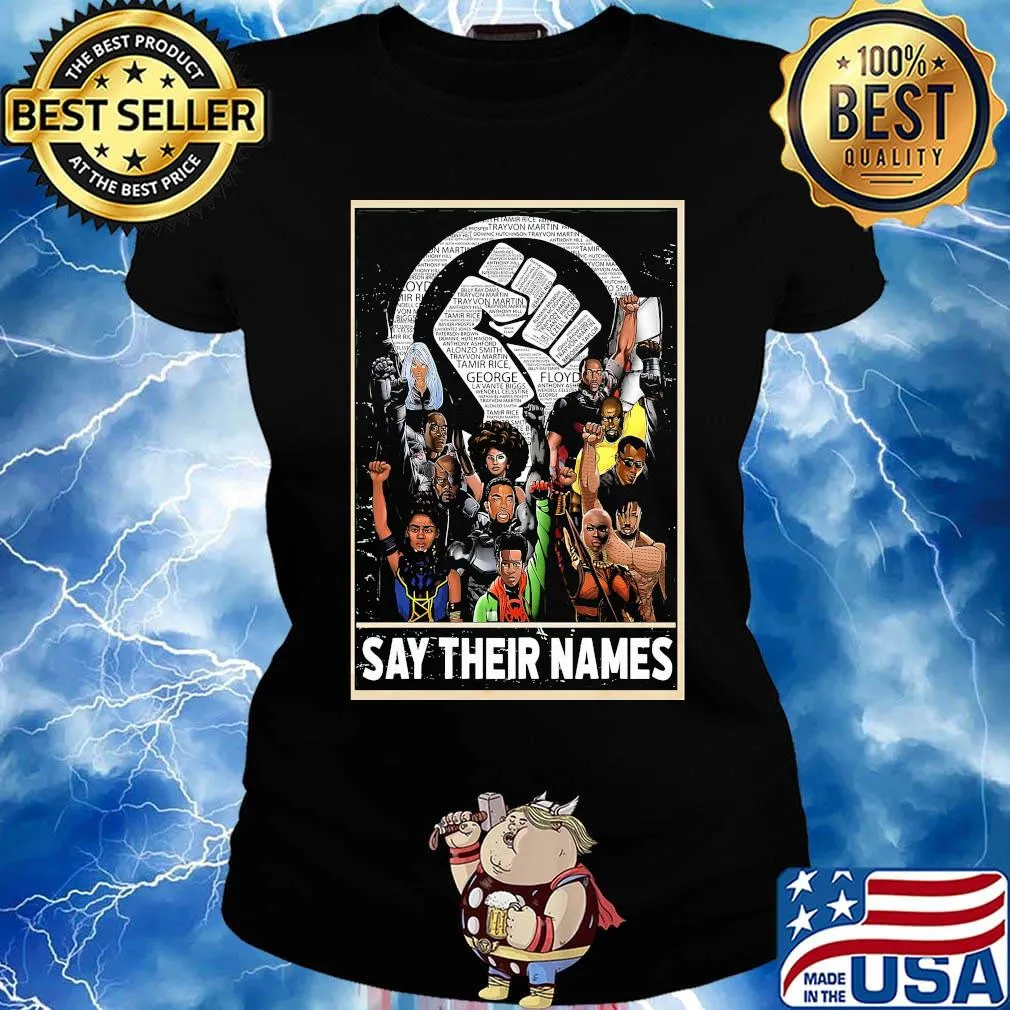 Humans say their names black lives matter s Ladies tee