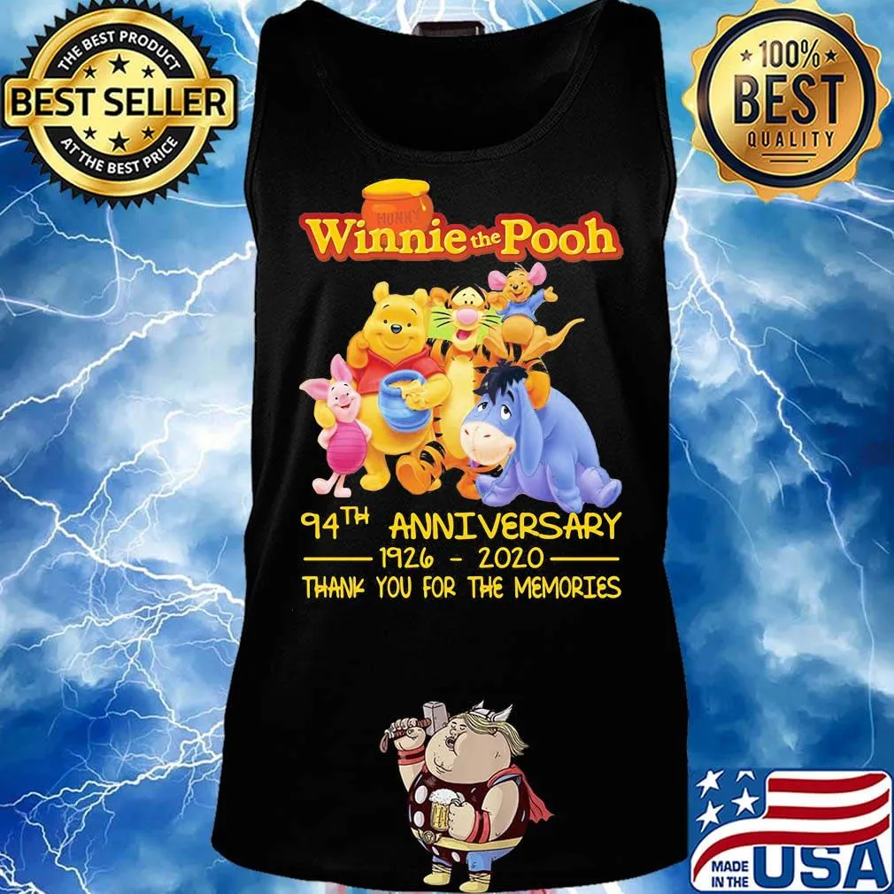 Hunny winnie the pooh 94th anniversary 1926 2020 thank you for the memories s Tank top