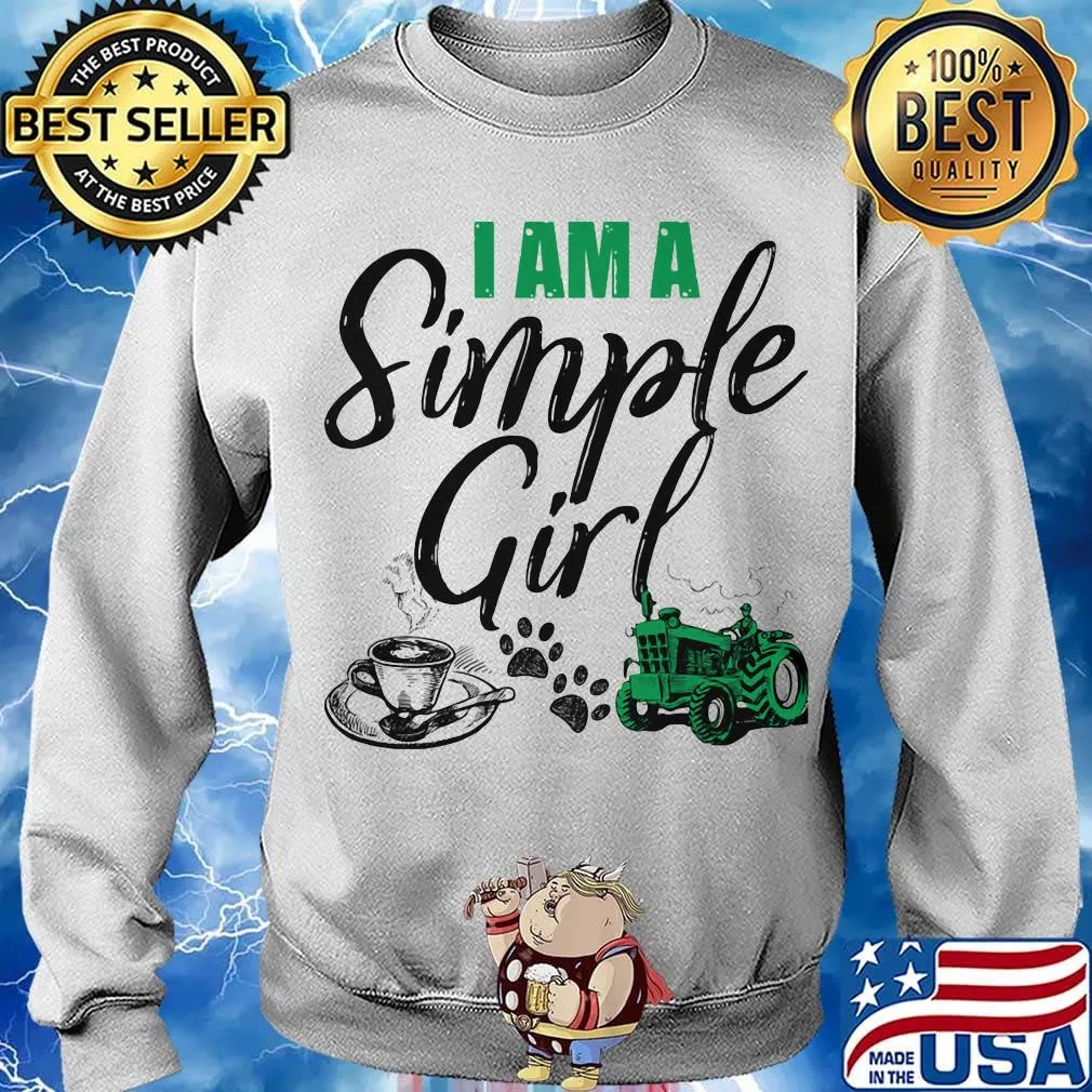 I am a simple girl Coffee dog and green truck s Sweater