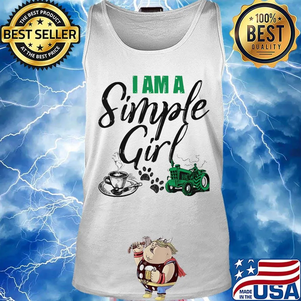 I am a simple girl Coffee dog and green truck s Tank top