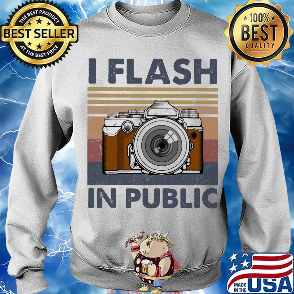 I flash in public Photographer Vintage retro s Sweater