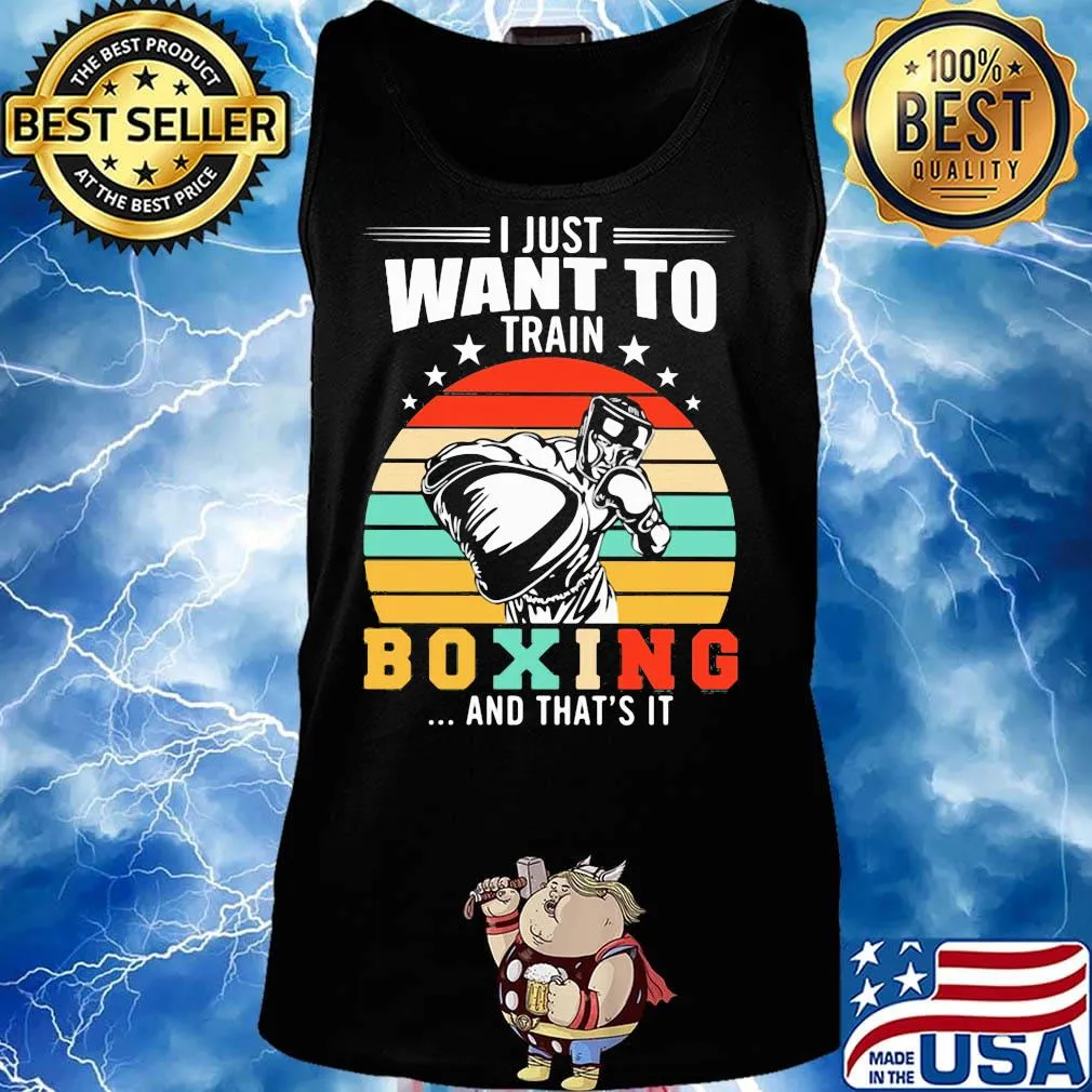 I just want to train boxing and that's it vintage retro stars s Tank top