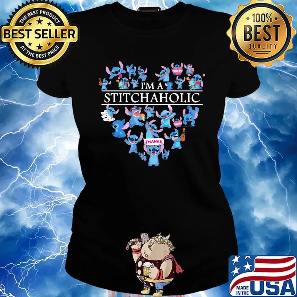 I'm a stitch aholic heart s Ladies tee