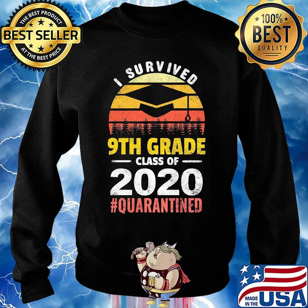 I survived 9th grade class of 2020 quarantined vintage retro s Sweater