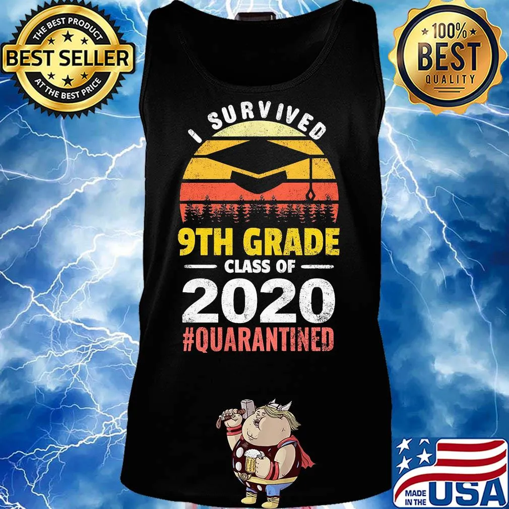 I survived 9th grade class of 2020 quarantined vintage retro s Tank top