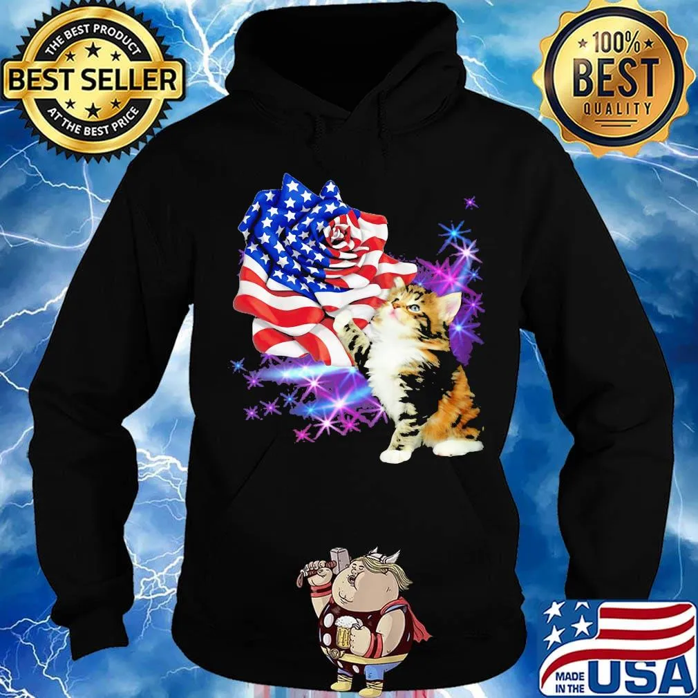Independence day rose cat s Hoodie