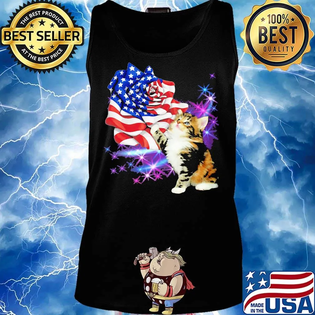 Independence day rose cat s Tank top