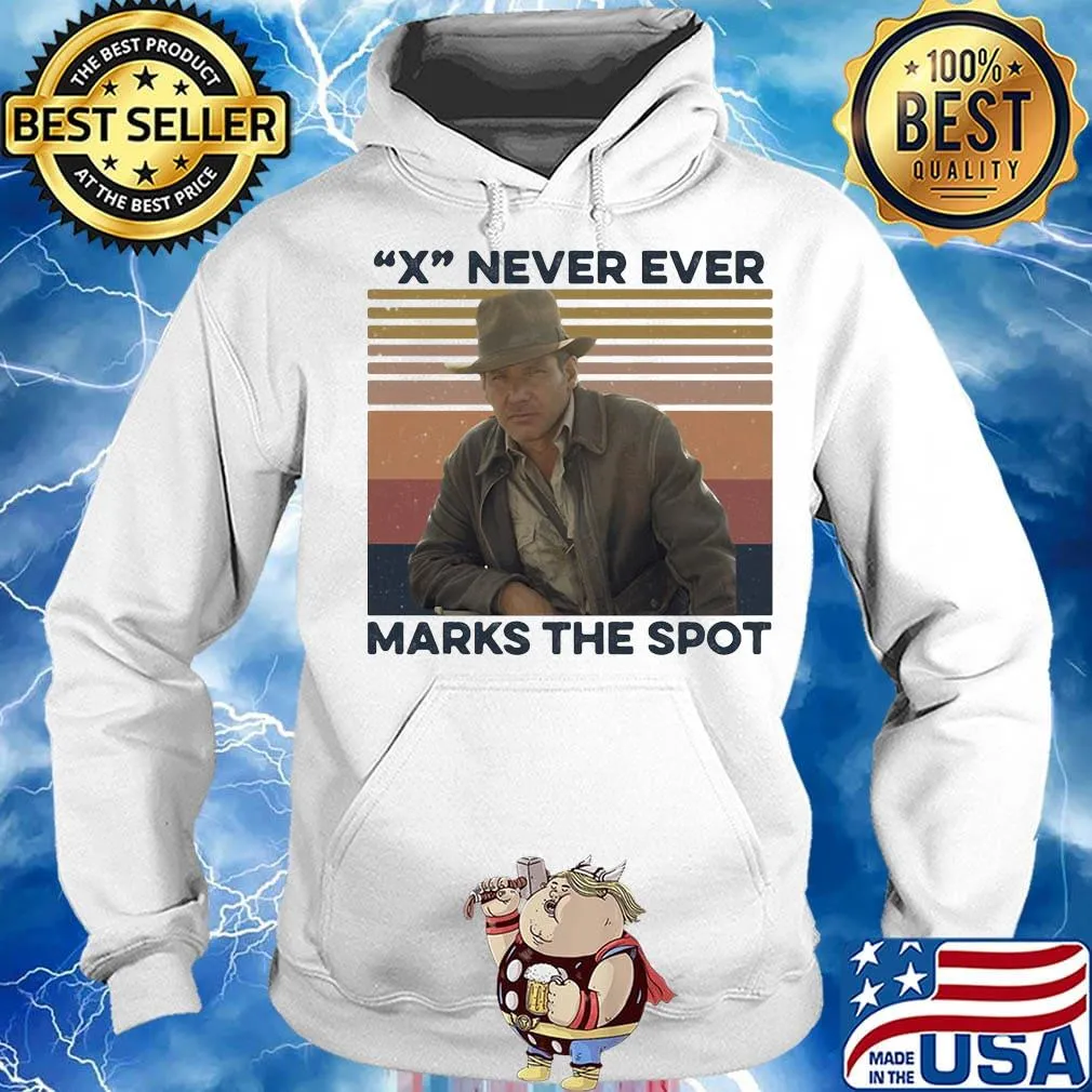 Indiana jones x never ever marks the spot vintage retro s Hoodie