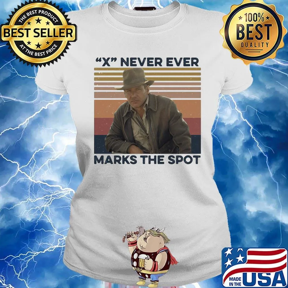 Indiana jones x never ever marks the spot vintage retro s Ladies tee
