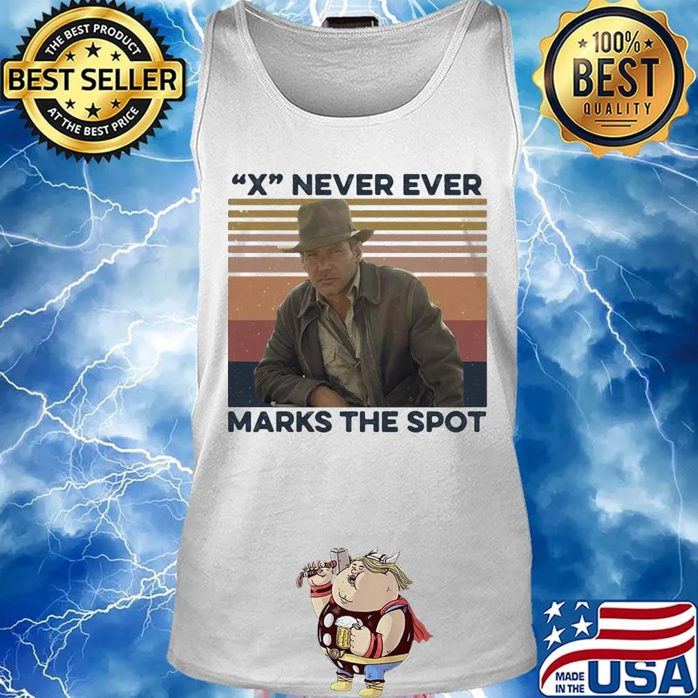 Indiana jones x never ever marks the spot vintage retro s Tank top