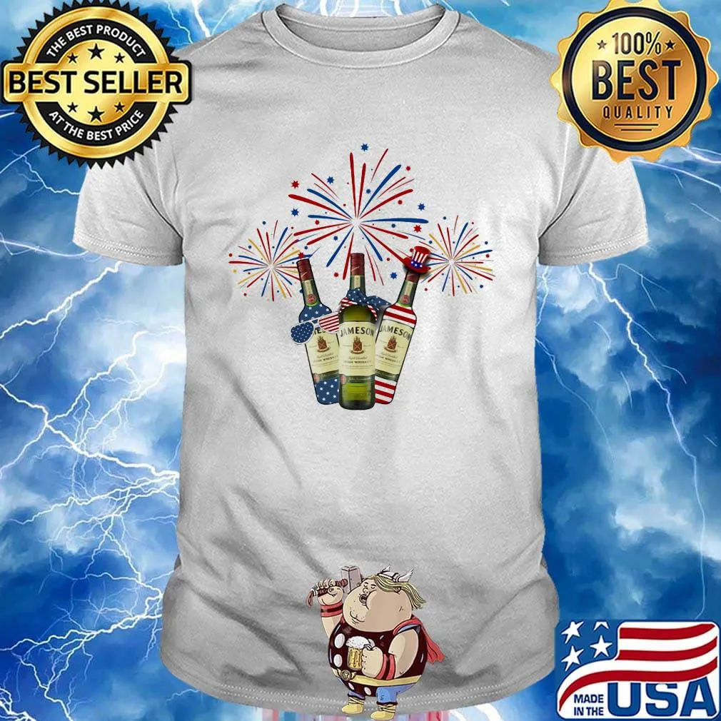 Jameson wine firework america 4th of july independence day shirt