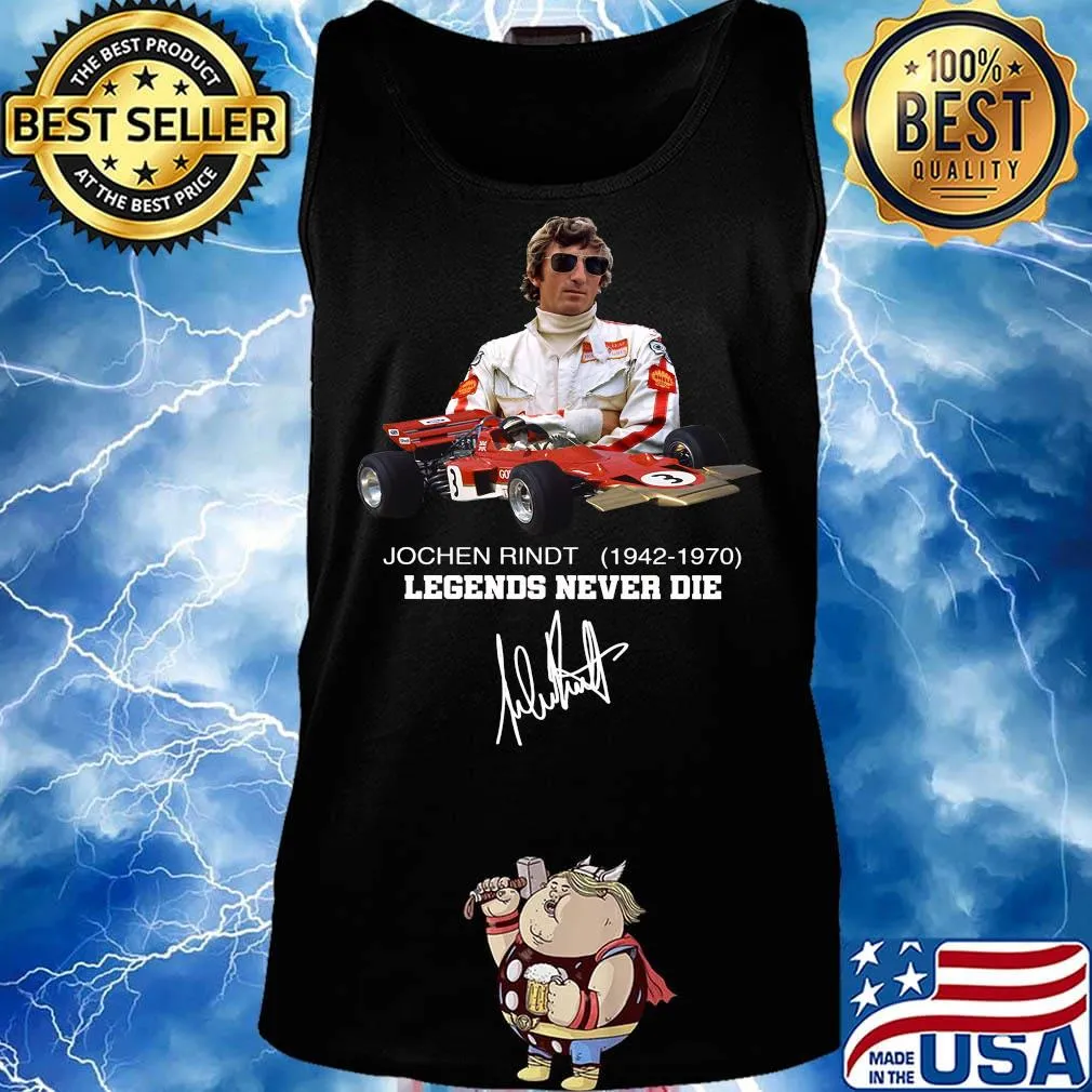Jochen rindt 1942 1970 legends never die signature s Tank top