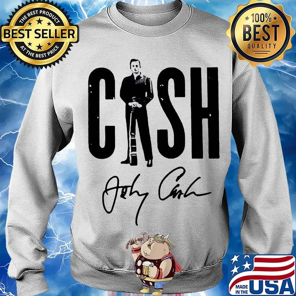 Johnny cash musician signature art s Sweater