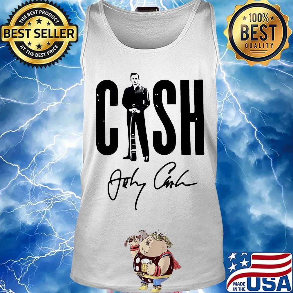 Johnny cash musician signature art s Tank top