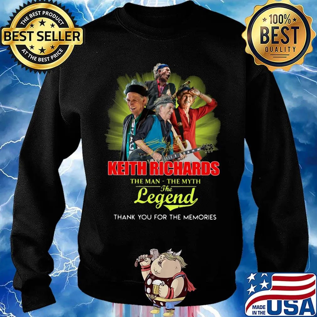 Keith richards the man the myth the legend thank you for the memories signature s Sweater