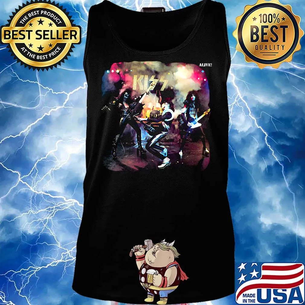 Kiss band alive worldwide rock and roll s Tank top