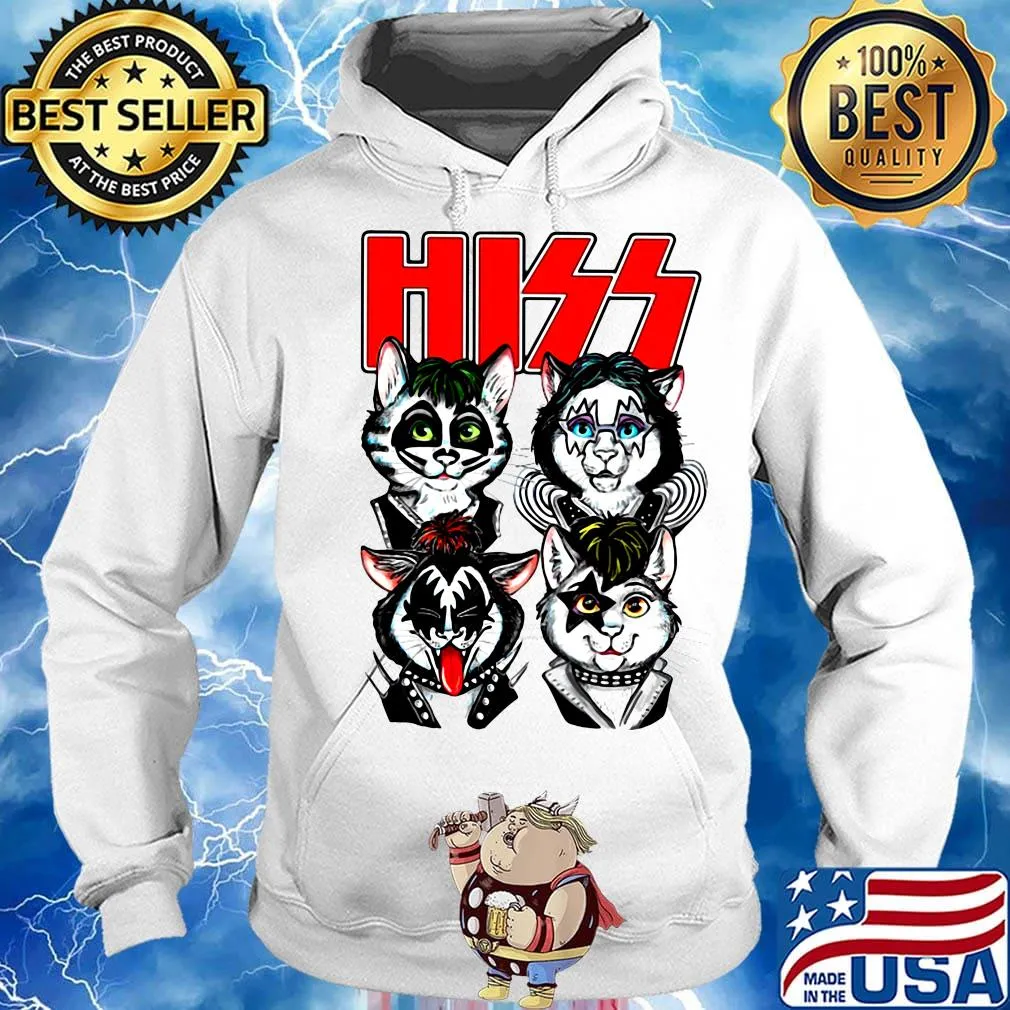 Kiss hiss cat band rock s Hoodie