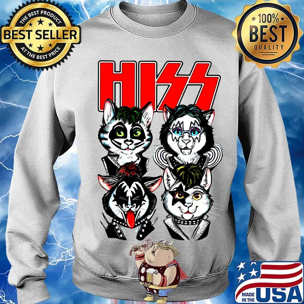 Kiss hiss cat band rock s Sweater