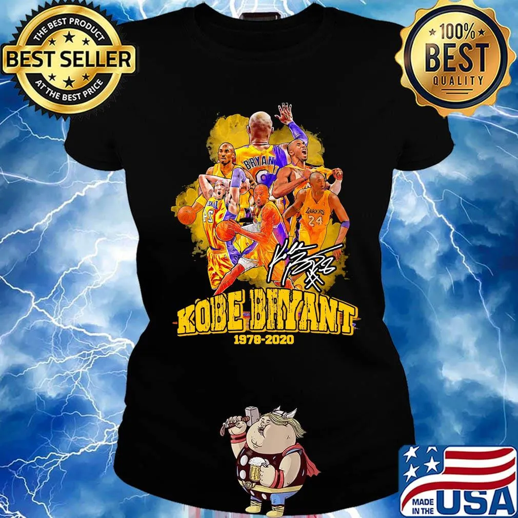 Kobe bryant 1978 2020 los angeles lakers team basketball player signature s Ladies tee