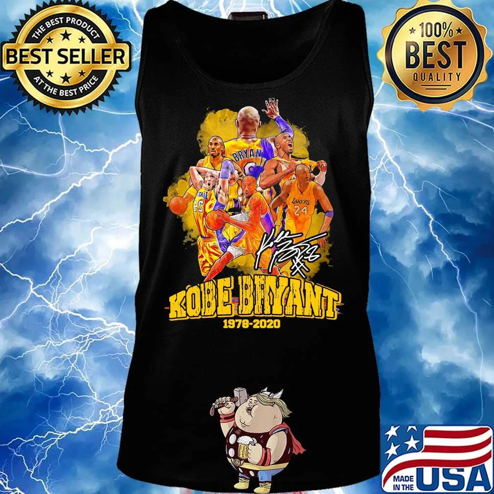 Kobe bryant 1978 2020 los angeles lakers team basketball player signature s Tank top