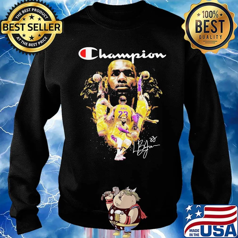 Lebron james los angeles lakers team basketball player signature s Sweater