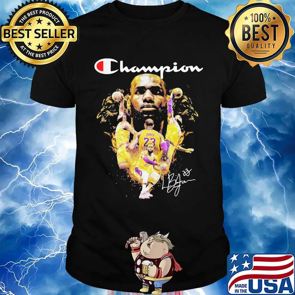 Lebron james los angeles lakers team basketball player signature shirt