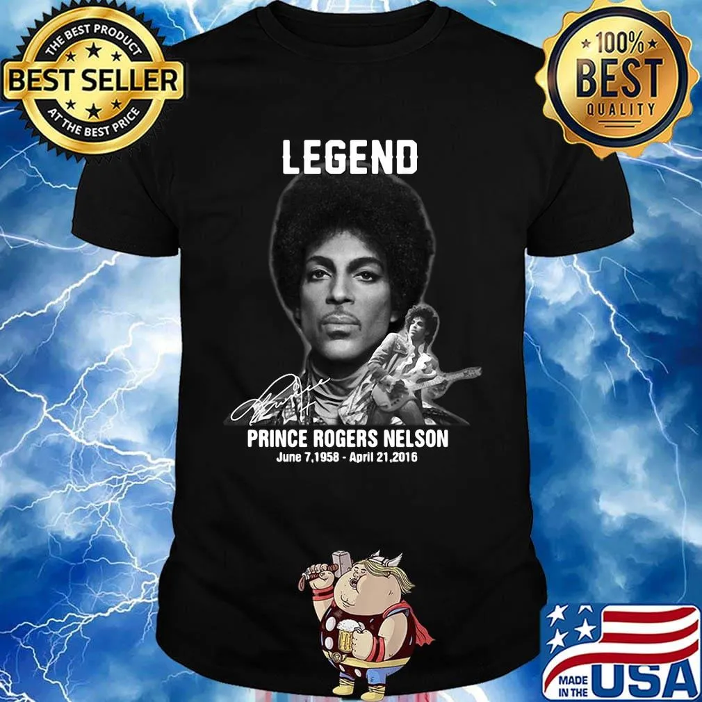 Legend prince rogers nelson 1958 2016 signature guitar shirt