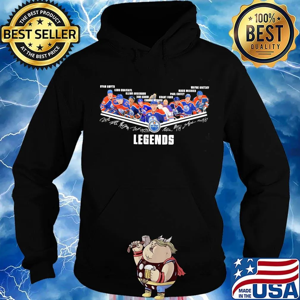 Legends edmonton oilers hockey team players signatures Hoodie