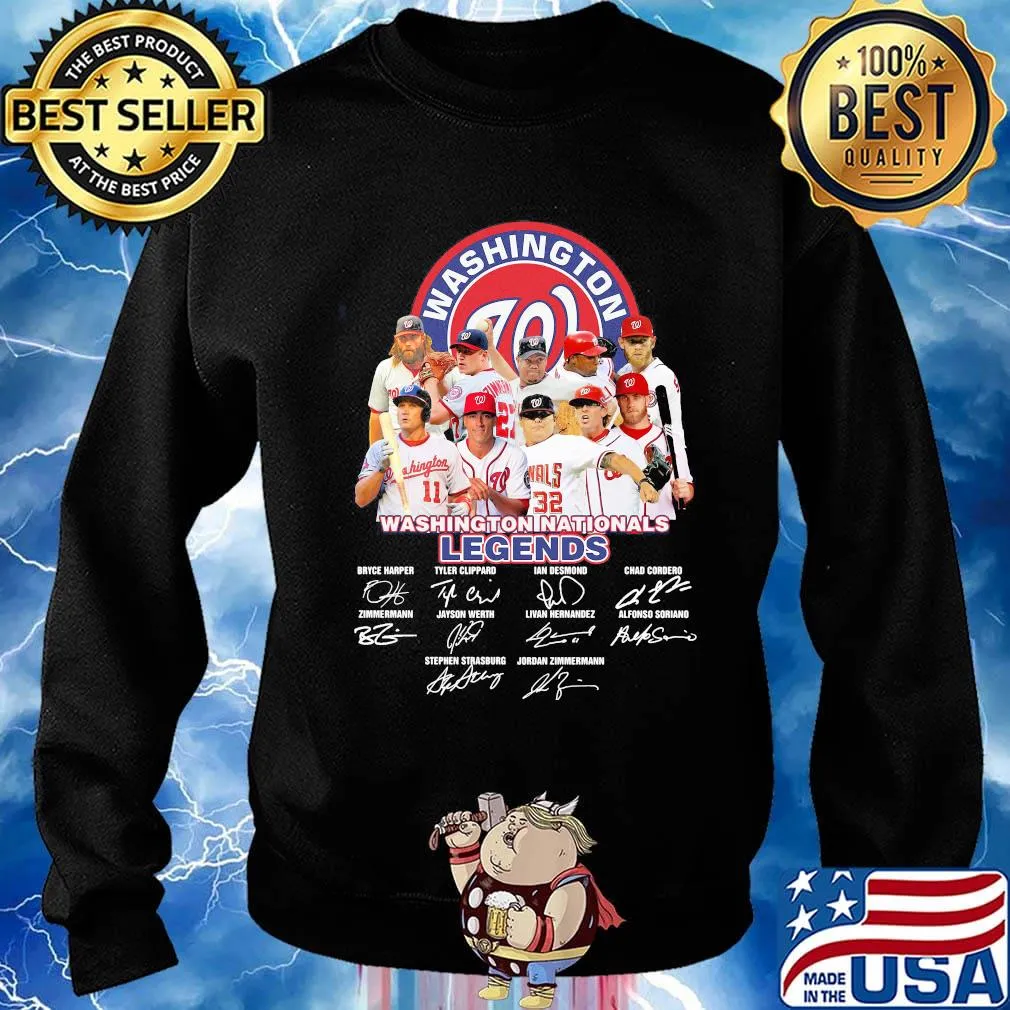 Legends washington nationals baseball team players signatures s Sweater