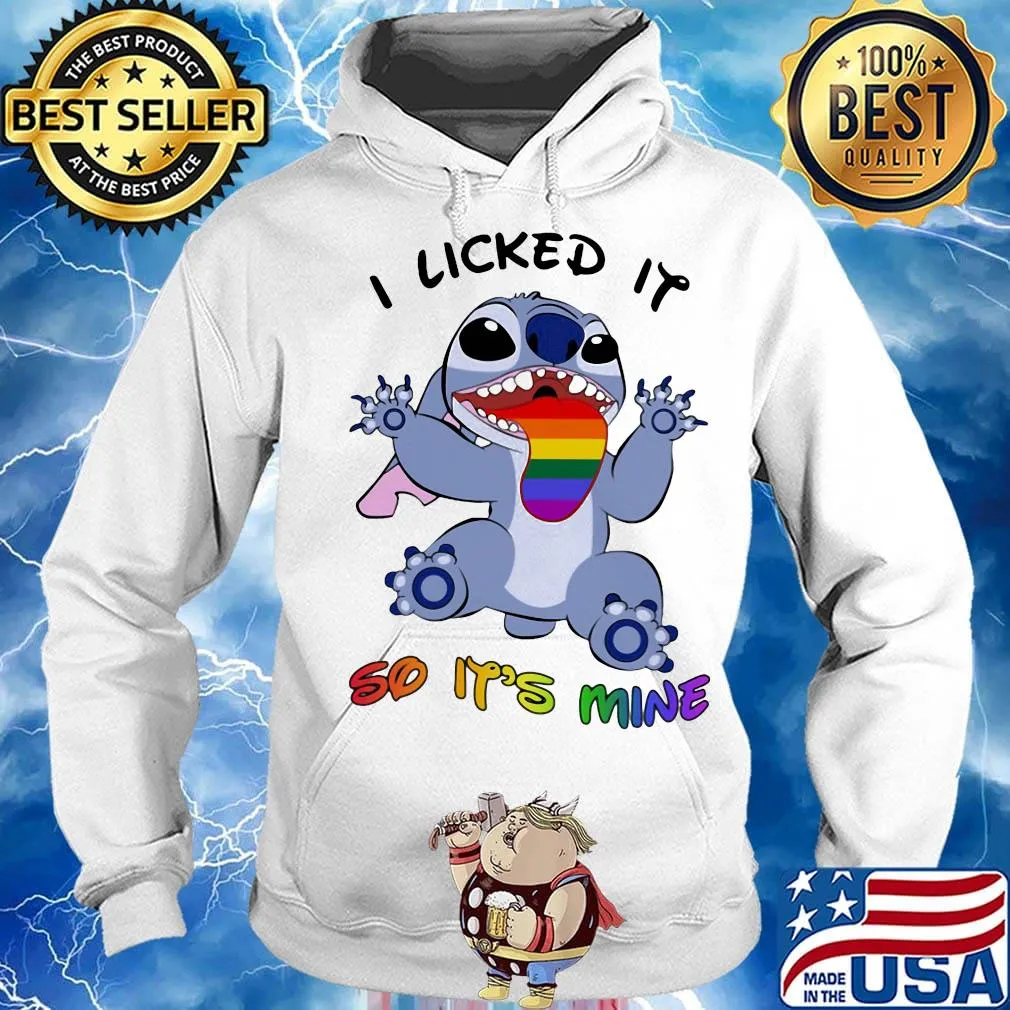 Lgbt rainbow stitch i licked it so it's mine s Hoodie