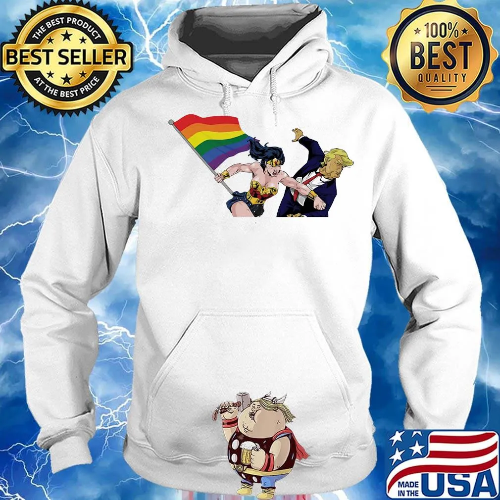 Lgbt superwoman kick donald trump s Hoodie