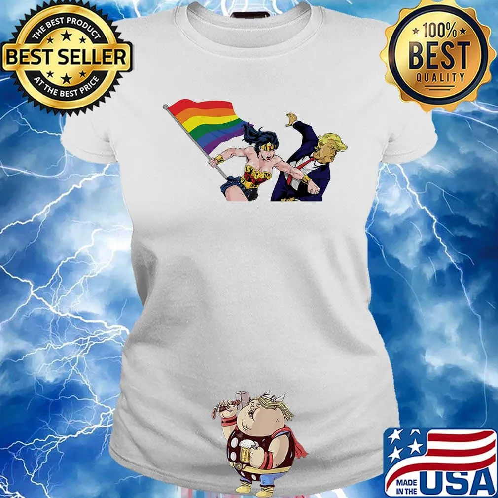 Lgbt superwoman kick donald trump s Ladies tee