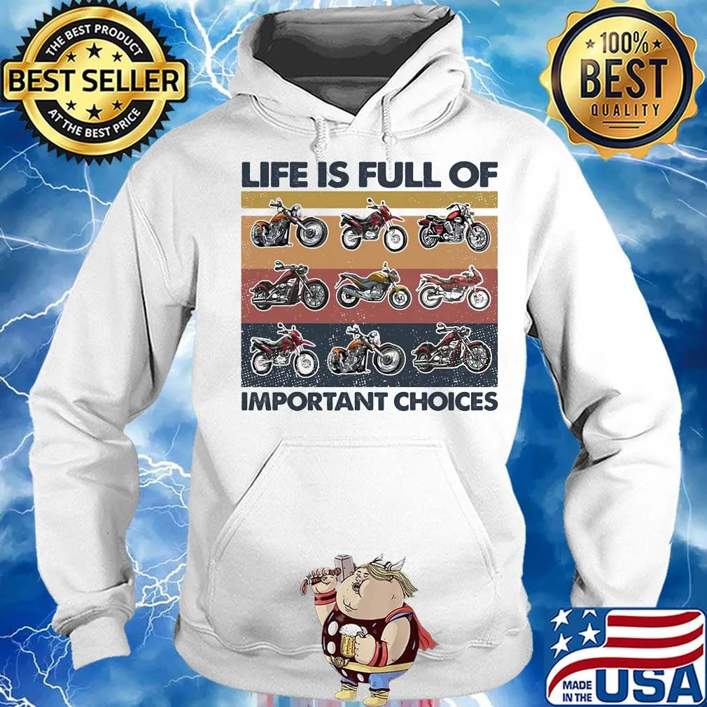 Life is full of important choices motocross s Hoodie
