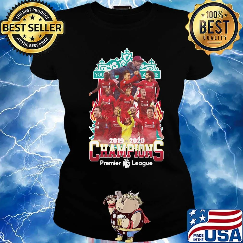 Liverpool fc champions 2019 2020 signatures s Ladies tee