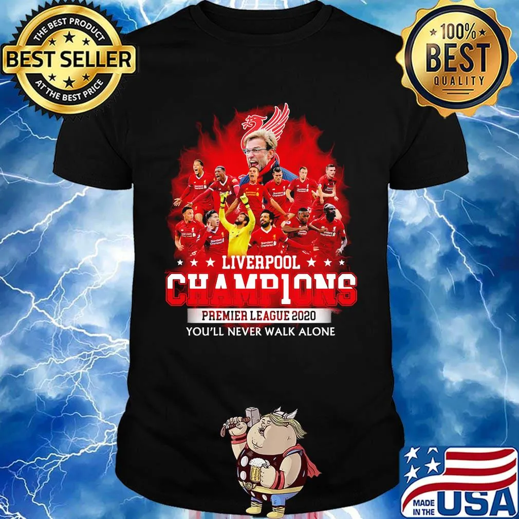 Liverpool fc champions premier league 2020 you'll never walk alone shirt