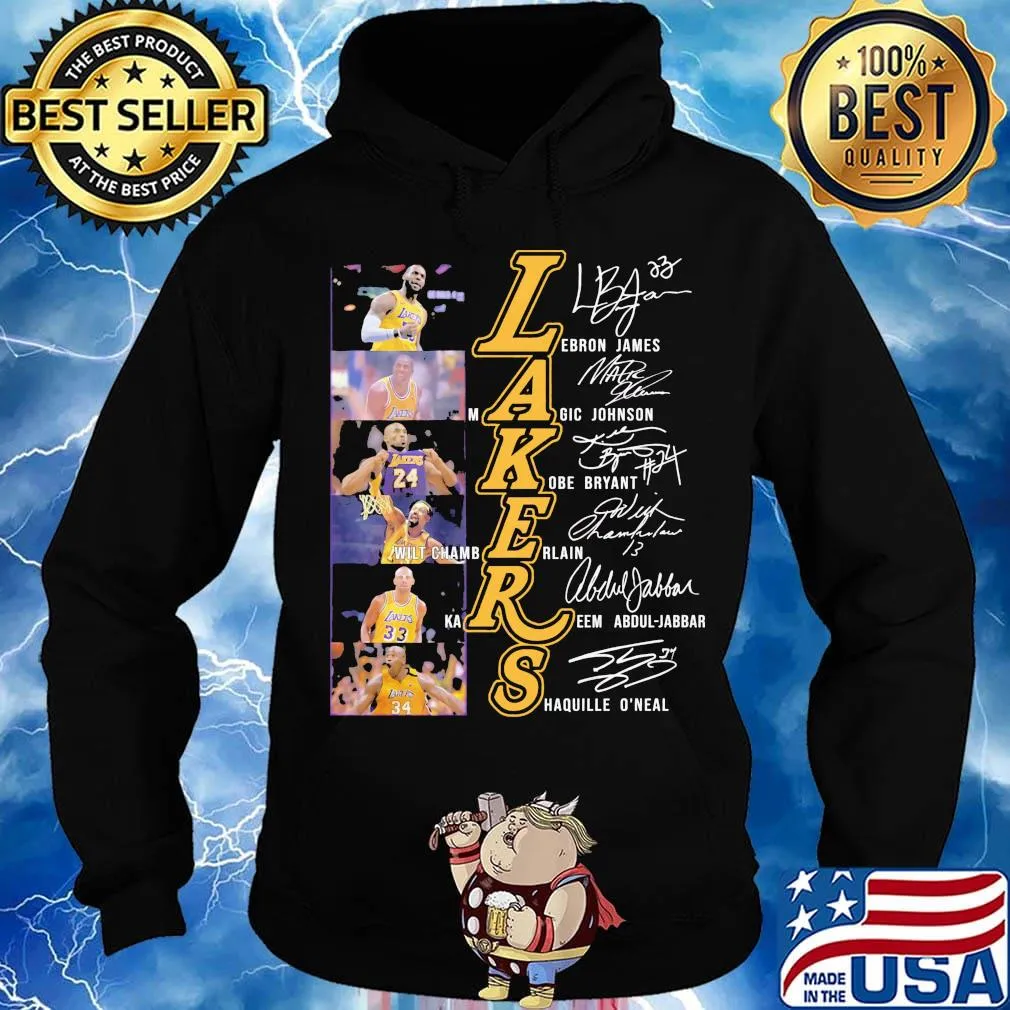 Los angeles lakers team basketball players signatures s Hoodie