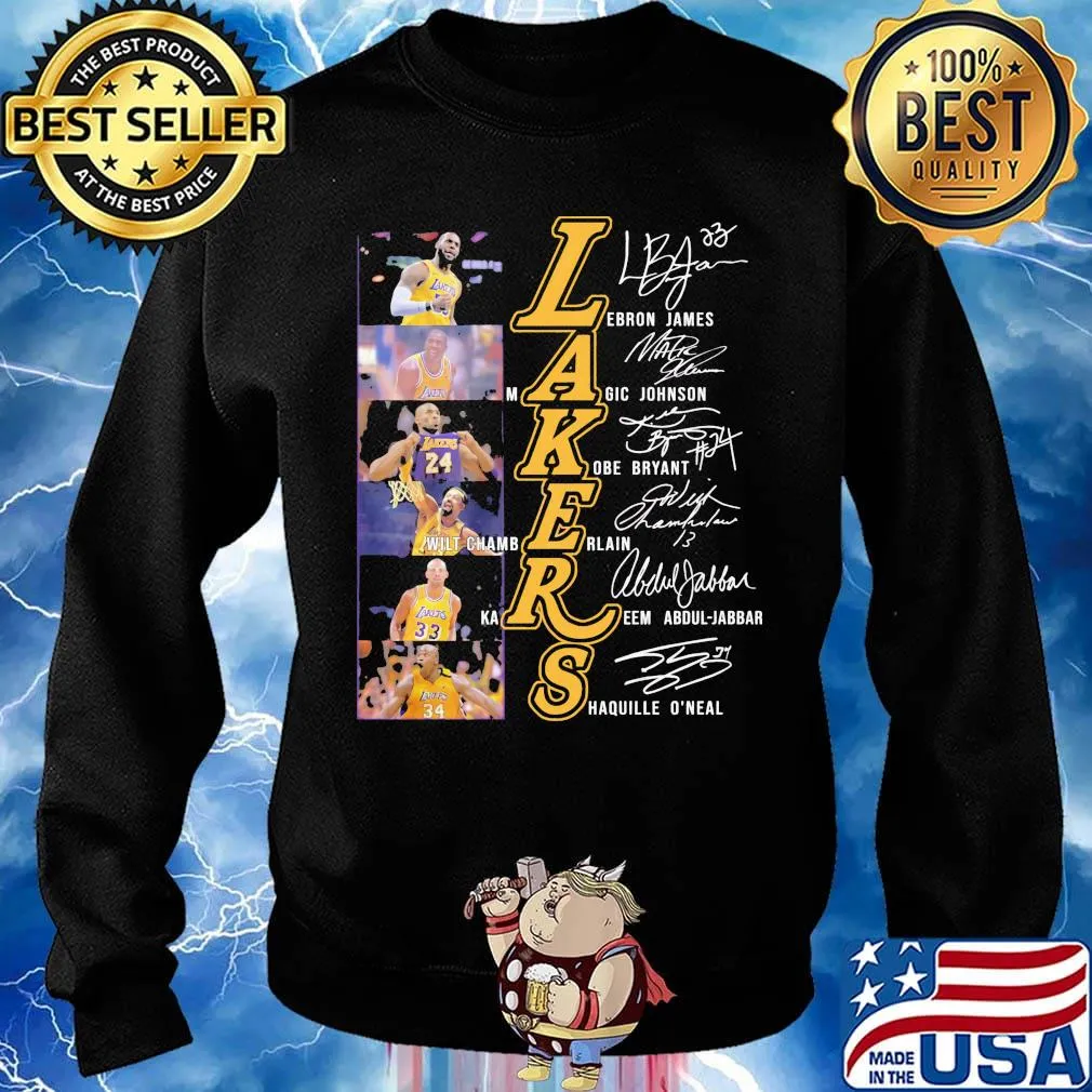 Los angeles lakers team basketball players signatures s Sweater