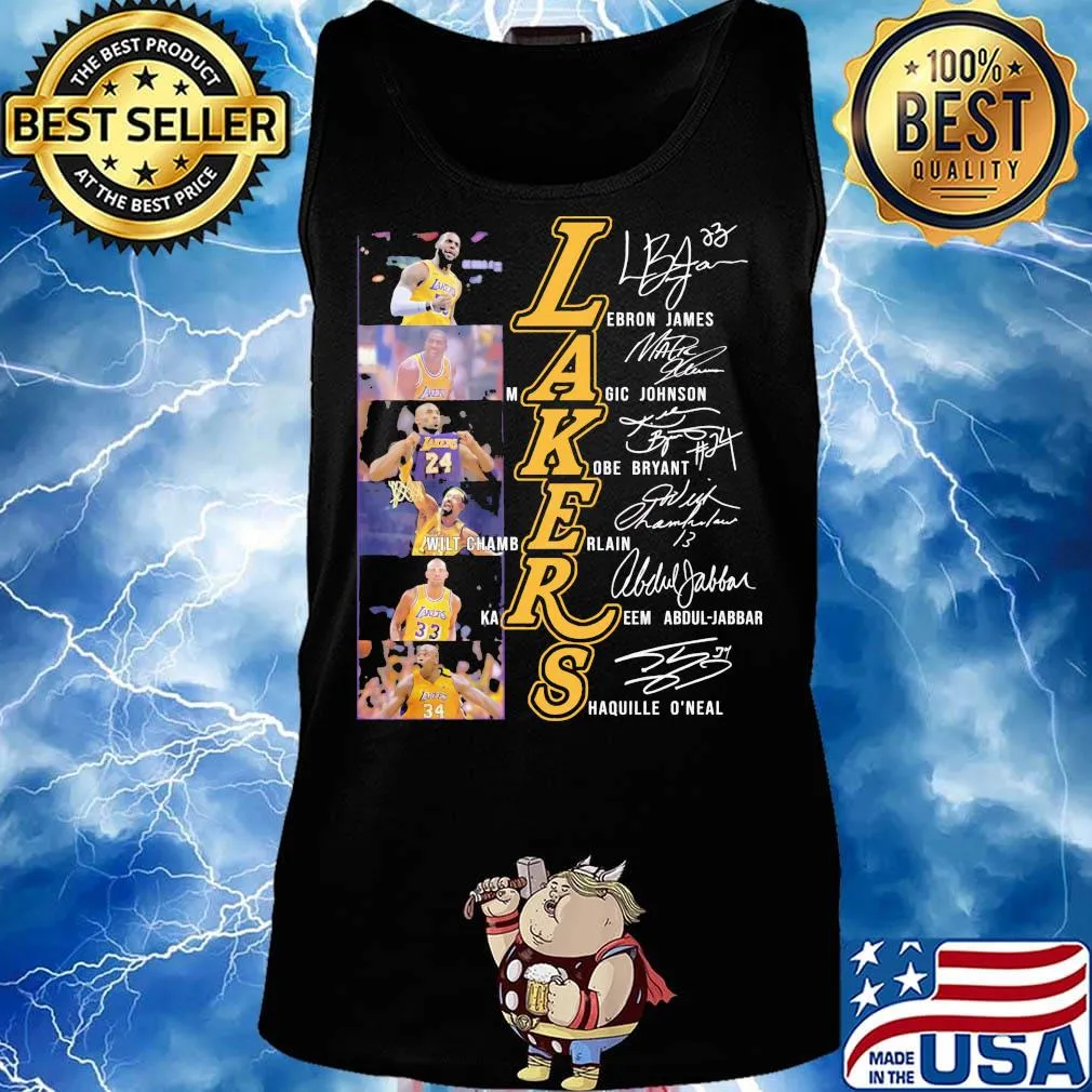Los angeles lakers team basketball players signatures s Tank top