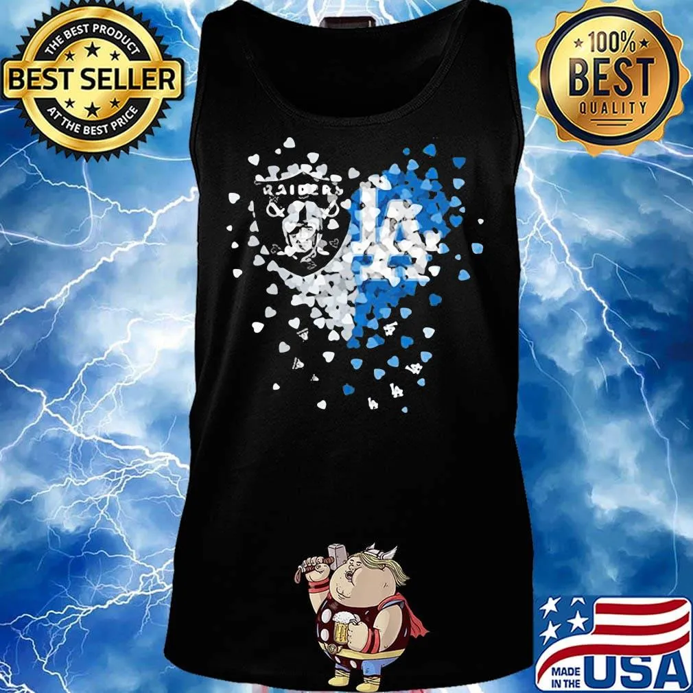 Los angeles raiders and los angeles dodgers hearts s Tank top